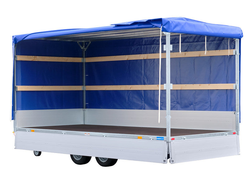 Humbaur Anhänger Typ HN, Zweiachs Hochlader, Tiefe Ladehöhe, mit Planengestell