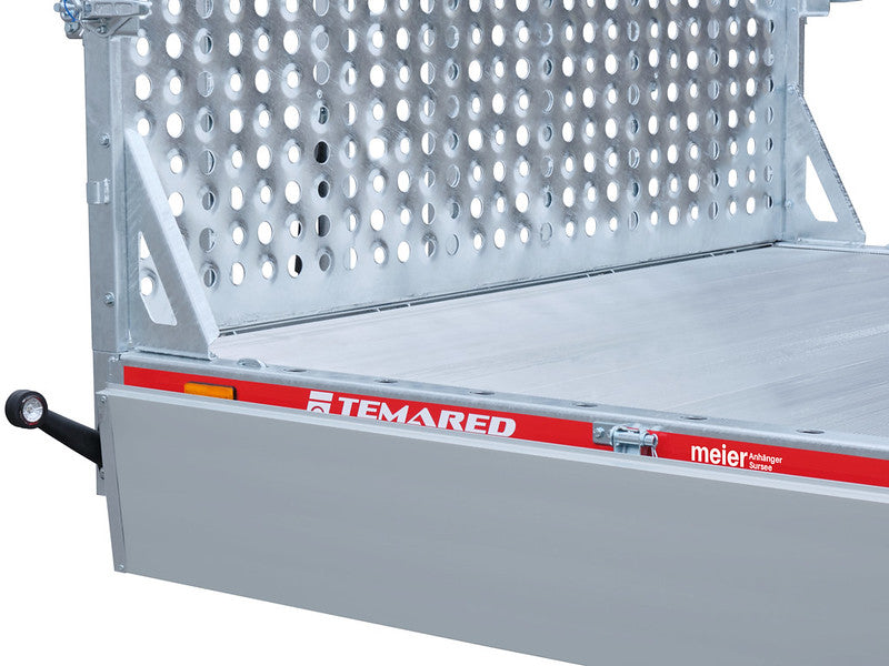 Temared Anhänger Typ UNIVERSAL, 3 achisg, ankippbar mit Überfahrwand und Bordwänden