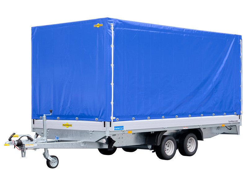 Humbaur Anhänger Typ HN, Zweiachs Hochlader, Tiefe Ladehöhe, mit Planengestell