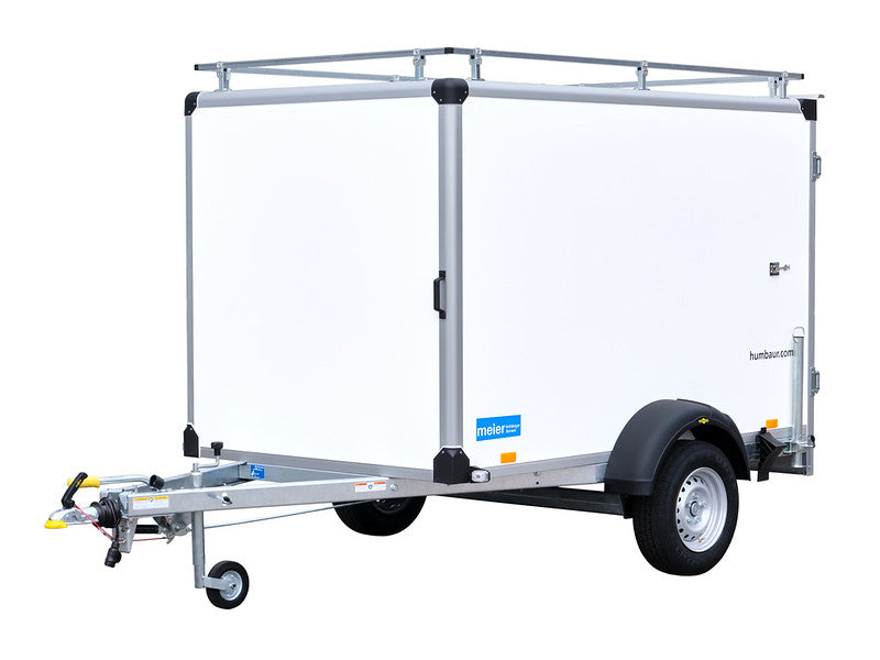 Humbaur Kofferanhänger Typ HK mit Dachreling, Zurrschienen und Stützen