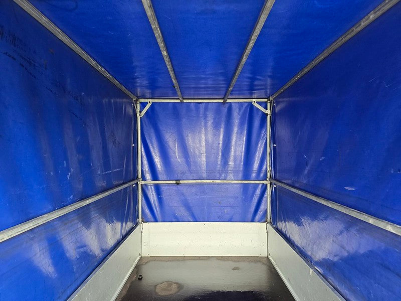 Remorque d'occasion avec bâche 1300 kg, expertisée