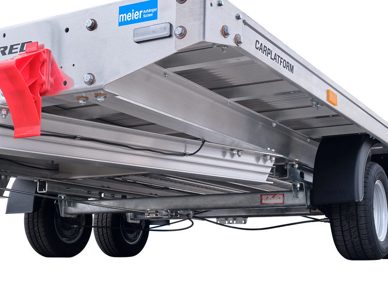 Temared Aluminium-Anhänger, MAXIMALE NUTZLAST, Auffahrrampen und Seilwinde