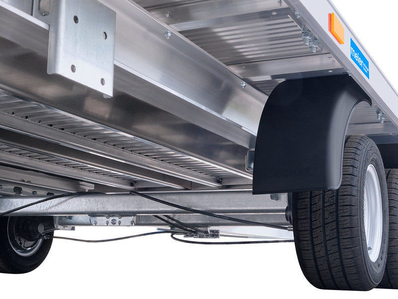 Temared Aluminium-Anhänger, MAXIMALE NUTZLAST, Auffahrrampen und Seilwinde