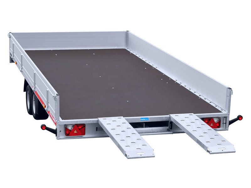 Temared Fahrzeugtransportanhänger Typ CARKEEPER NEW, kippbar mit Auffahrrampen und Bordwänden