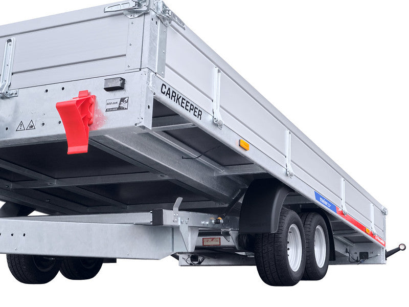 Temared Fahrzeugtransportanhänger Typ CARKEEPER NEW, kippbar mit Auffahrrampen und Bordwänden