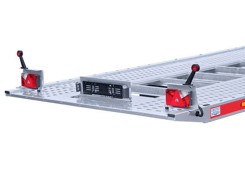 Temared Fahrzeugtransportanhänger Typ CK 2700 bis 3000 kg, mit Seilwinde und Ersatzrad