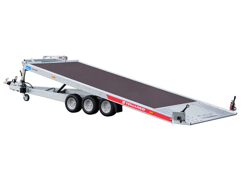 Anhänger für PKW - Meier Anhänger Sursee Temared Autotransportanhänger Typ CARKEEPER, 3-achsig, ankippbar, Holzboden