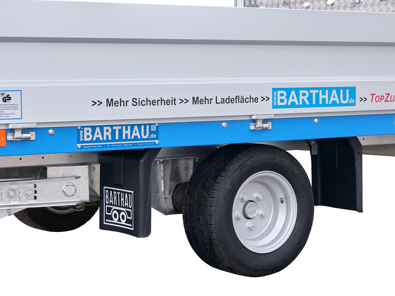 Barthau Autoanhänger Typ ETK, Einachs Hochlader, Tiefe Ladehöhe, kippbar