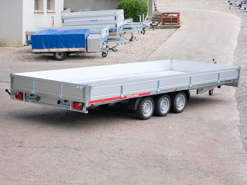 Temared Sachentransportanhänger, 3500 kg, 3-achsig, 13 Zoll Räder