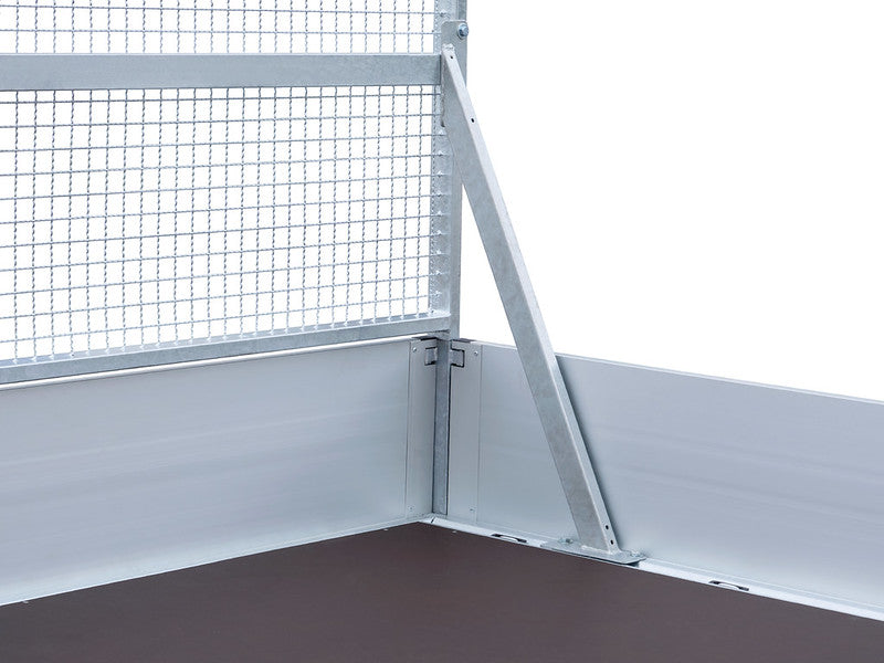 Remorque Humbaur type HT, cargo à deux essieux, avec grille pour transport sur échafaudage