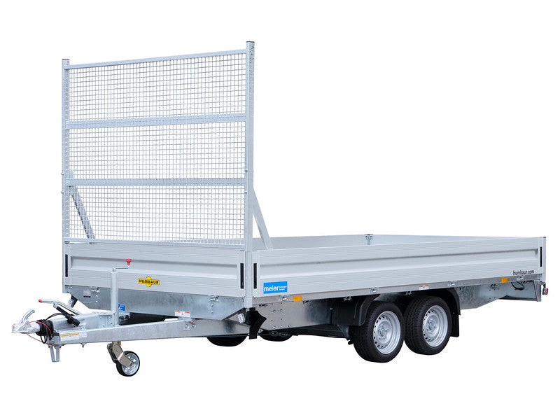 Humbaur Anhänger Typ HT, Zweiachs Hochlader, mit Gitter für Gerüsttransport