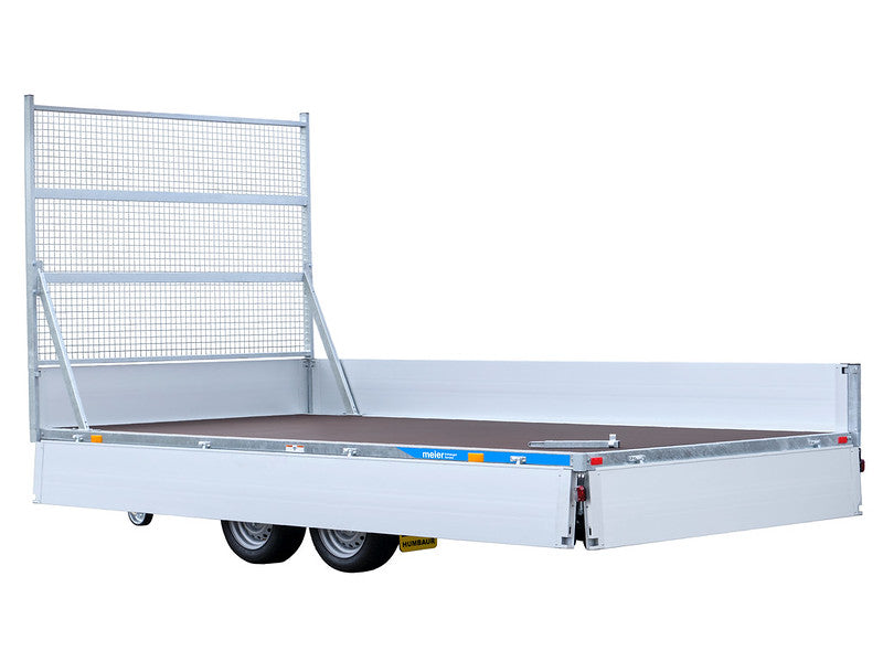 Humbaur Anhänger Typ HT, Zweiachs Hochlader, mit Gitter für Gerüsttransport