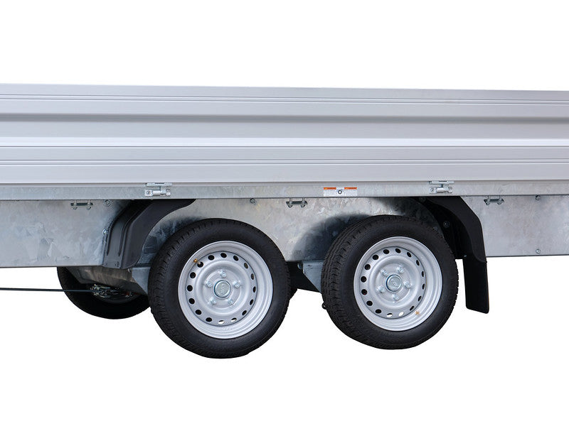 Remorque Humbaur type HT, cargo à deux essieux, avec grille pour transport sur échafaudage