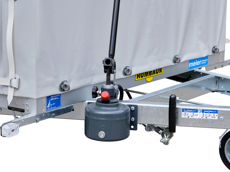 Humbaur Absenkanhänger Typ HKT, Einachs, mit Plane