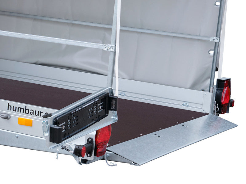 Humbaur Absenkanhänger Typ HKT, Einachs, mit Plane