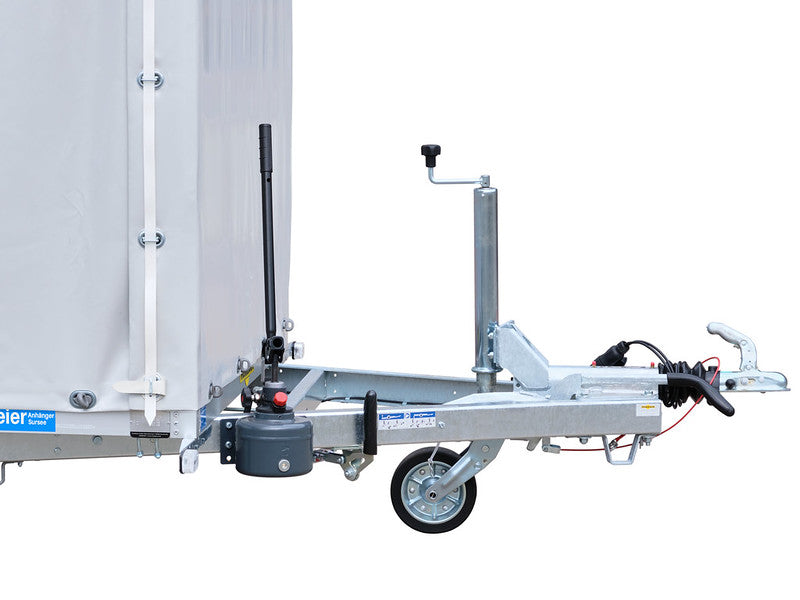 Humbaur Absenkanhänger Typ HKT, Einachs, mit Plane