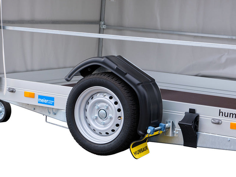 Humbaur Absenkanhänger Typ HKT, Einachs, mit Plane