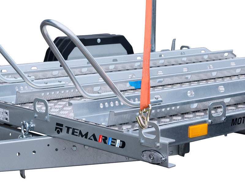 Temared Motorradtransporter Typ MOTO, 750 kg, mit Stützen, ungebremst