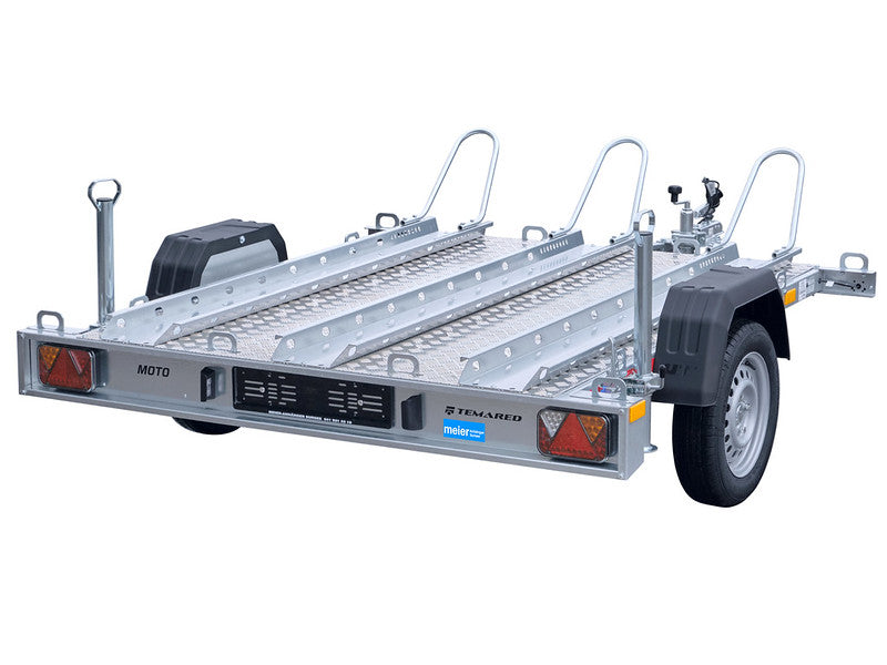 Temared Motorradtransporter Typ MOTO, 750 kg, mit Stützen, ungebremst