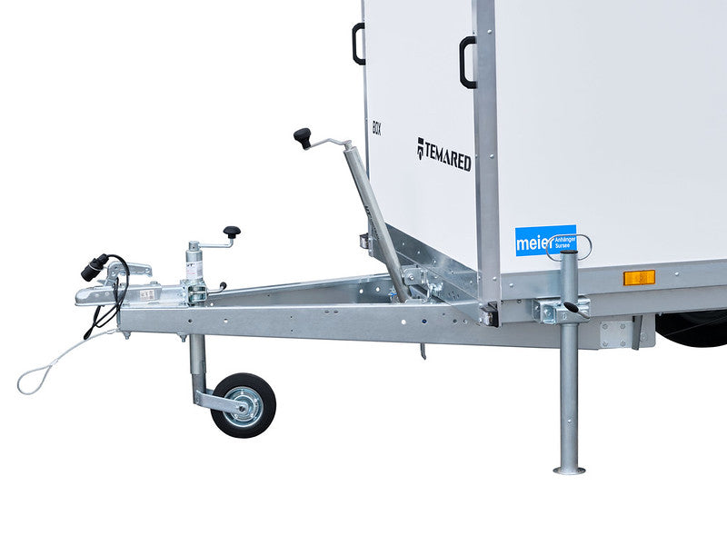 Remorque fourgon Temared type SMART BOX 750 kg, non freinée, avec rampes, ne doit jamais aller au contrôle technique