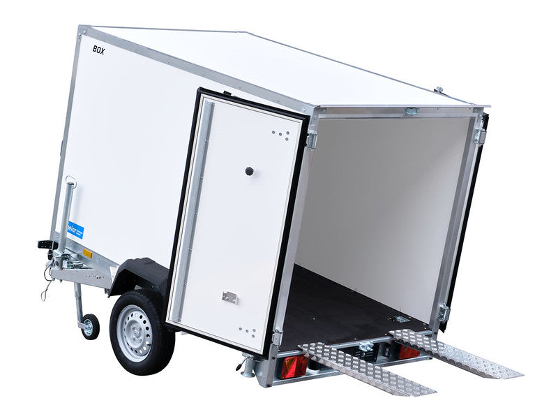Temared Kofferanhänger Typ SMART BOX 750 kg, ungebremst, mit Rampen, muss nie zur MFK