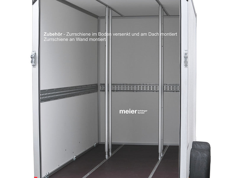 Humbaur Kofferanhänger Typ HK, Einachs Tieflader, Plywood, mit Überfahrwand - Meier Anhänger AG