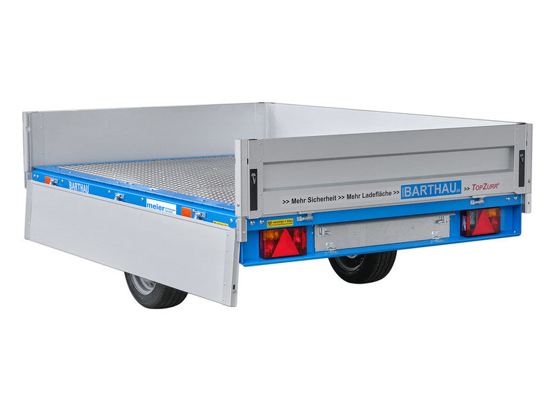 Barthau Anhänger Typ EH, Einachs Hochlader, mit Alu-Riffelblechboden, Auffahrrampen - Meier Anhänger AG