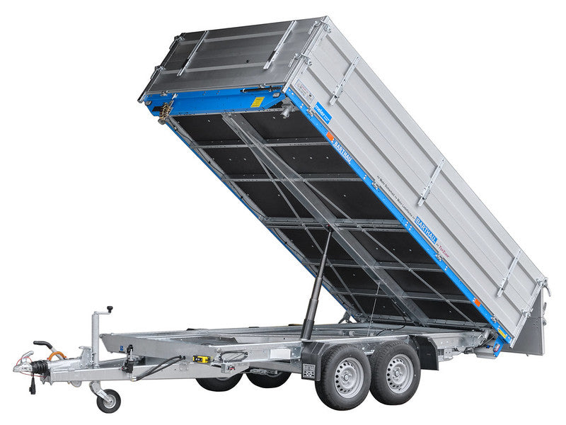 Barthau Dreiseitenkipper Typ DK, Verstärkt, mit Hand- und Elektropumpe und Zubehör - Meier Anhänger AG