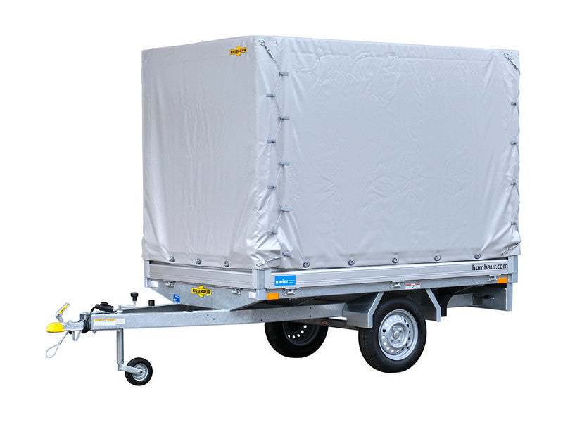 Anhänger für PKW - Meier Anhänger Sursee Humbaur Einachs Hochlader Anhänger 750 kg mit Planengestell, ungebremst, muss nie zur MFK