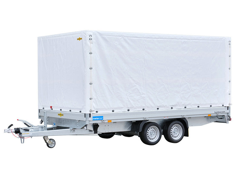 Anhänger für PKW - Meier Anhänger Sursee Humbaur Anhänger Typ HN, 3500 kg, Tiefe Ladehöhe, mit Plane und Gestell montiert