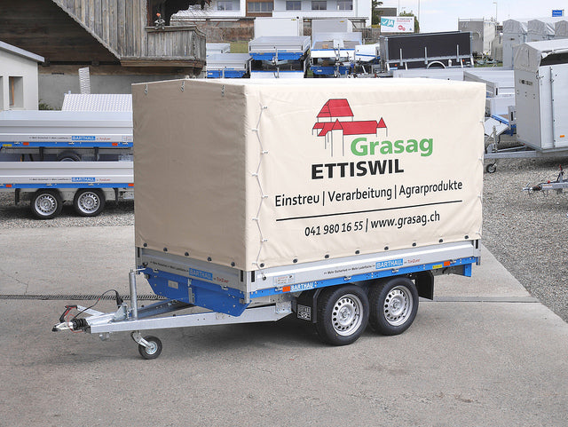 Barthau Anhänger Typ SP, 2000 bis 3500 kg, Verstärkt, mit Plane und Gestell - Meier Anhänger AG