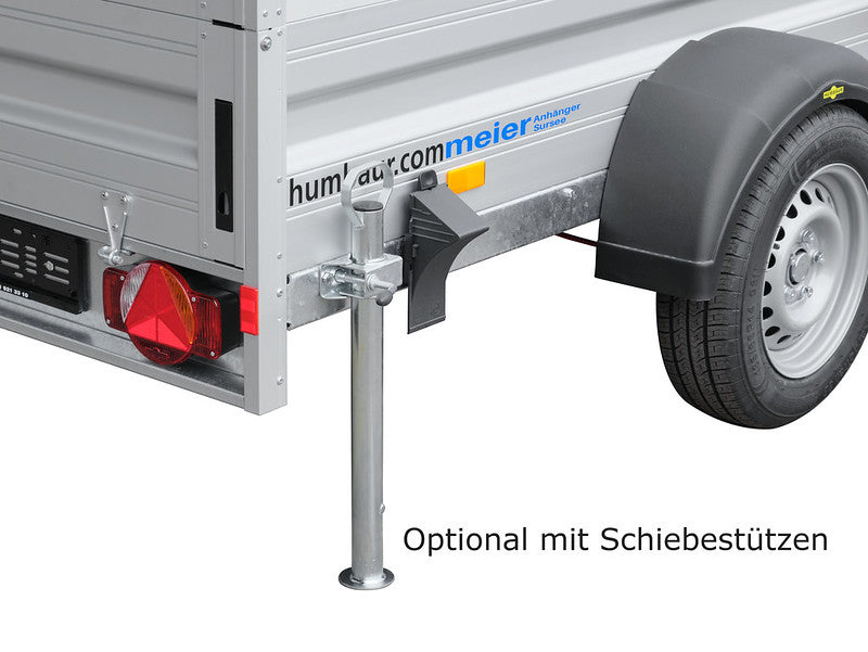 Humbaur Anhänger, Einachs Tieflader, mit Deckel abschliessbar und Reling - Meier Anhänger AG