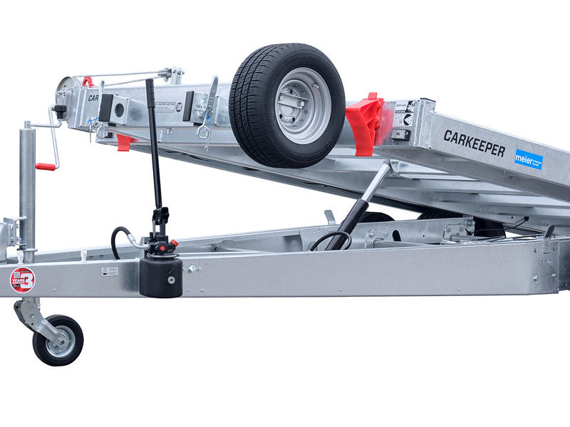Temared Fahrzeugtransportanhänger Typ CK 2700 bis 3000 kg, mit Seilwinde und Ersatzrad