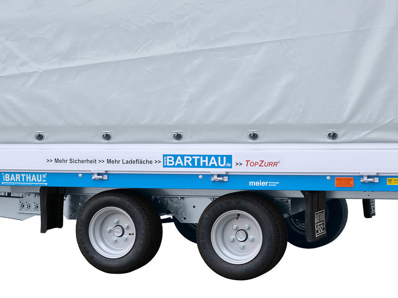Barthau Anhänger Typ ET, 2000 bis 2700 kg, Tiefe Ladehöhe, mit Planengestell