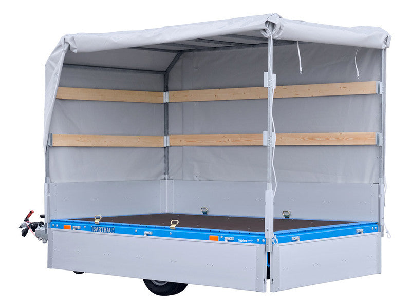 Barthau Anhänger Typ ET, tiefe Ladehöhe, mit Planen und gestell