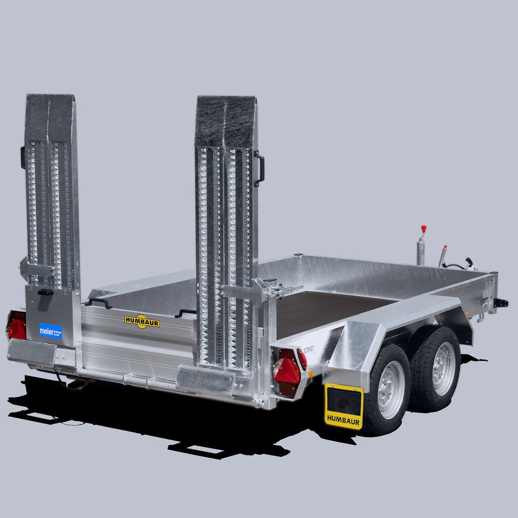 Baumaschinentransport Anhänger, Ansicht hinten
