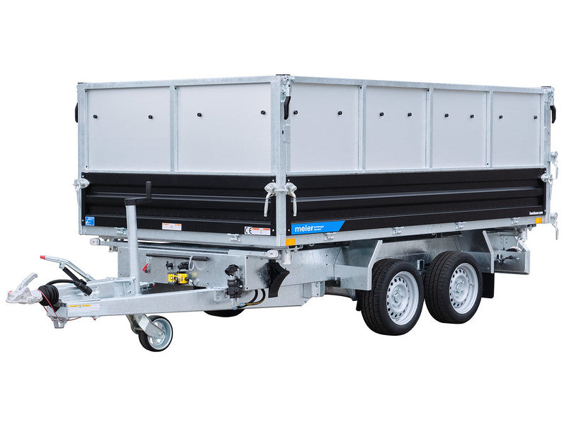 Tribenne Humbaur type HTK 3500 kg, ridelle en acier avec grille