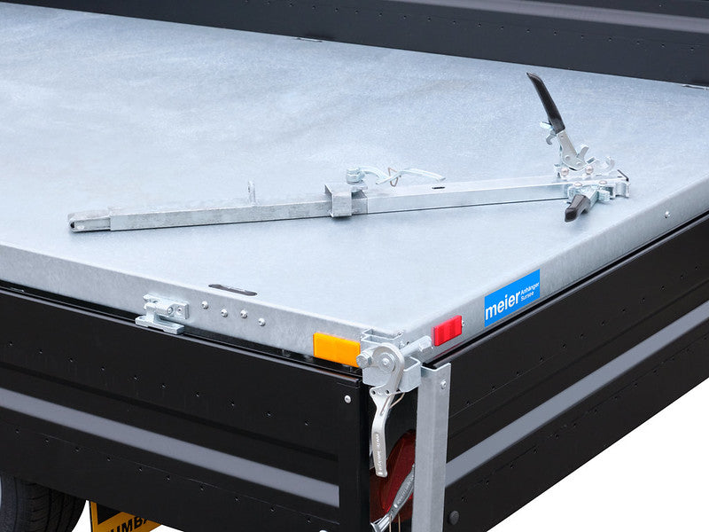 Tribenne Humbaur type HTK 3500 kg, ridelle en acier avec grille