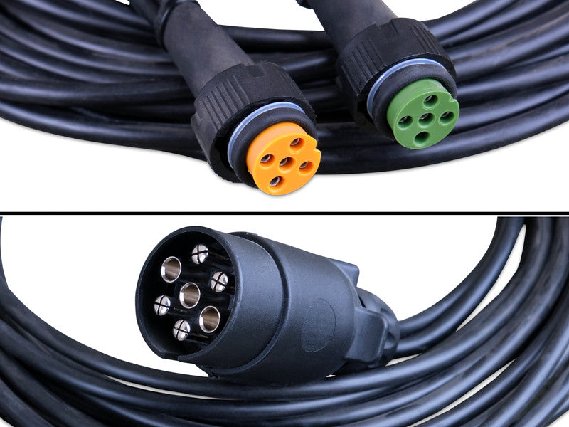 Kabelbaum für Anhänger, mit 7-pol Stecker, Länge 5 Meter