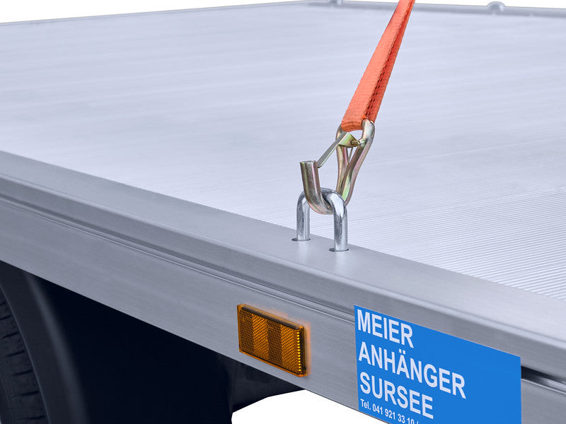 Temared Aluminium-Anhänger, MAXIMALE NUTZLAST, Auffahrrampen und Seilwinde