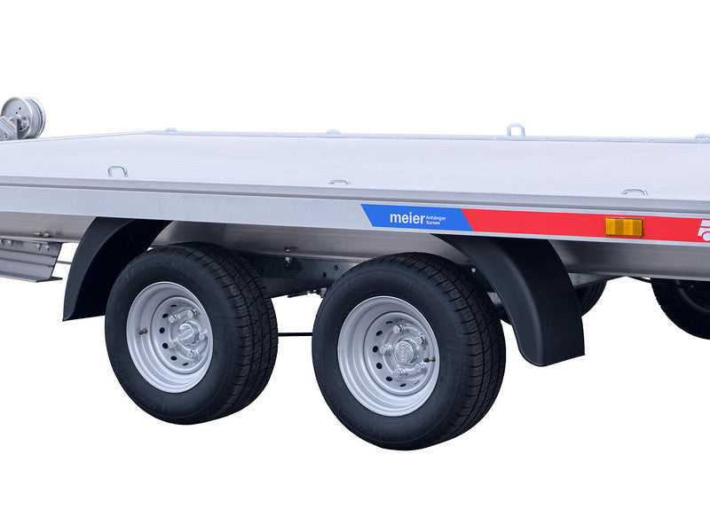 Temared Aluminium-Anhänger, MAXIMALE NUTZLAST, Auffahrrampen und Seilwinde