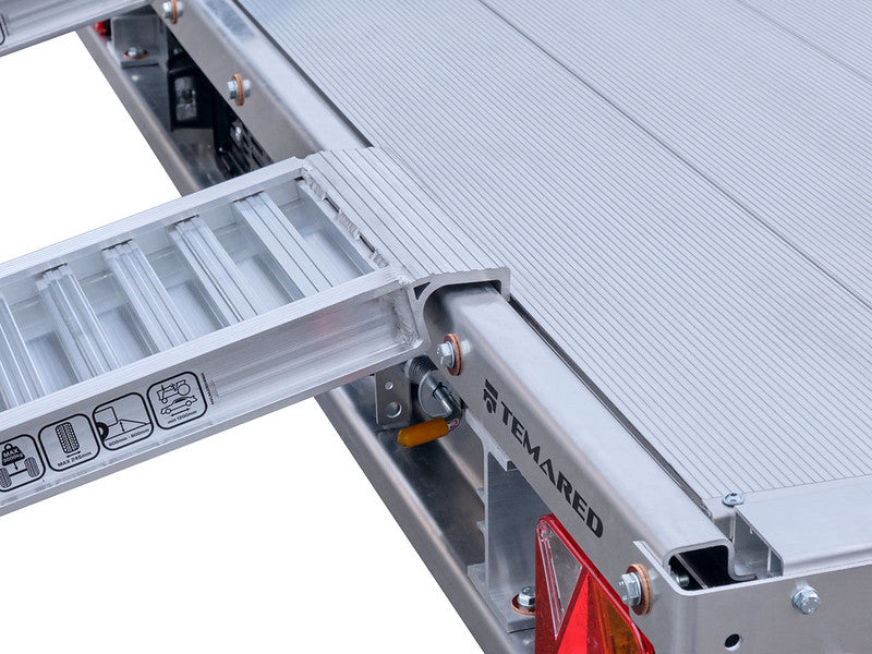 Temared Aluminium-Anhänger, MAXIMALE NUTZLAST, Auffahrrampen und Seilwinde