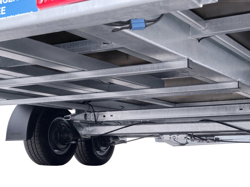 Temared Fahrzeugtransportanhänger Typ CARKEEPER NEW, kippbar mit Auffahrrampen und Bordwänden