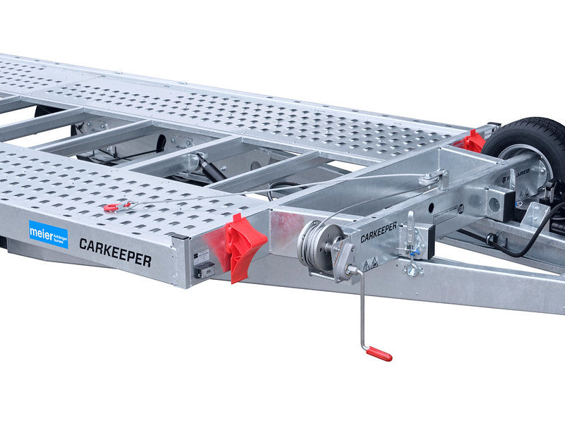 Temared Fahrzeugtransportanhänger Typ CK 2700 bis 3000 kg, mit Seilwinde und Ersatzrad