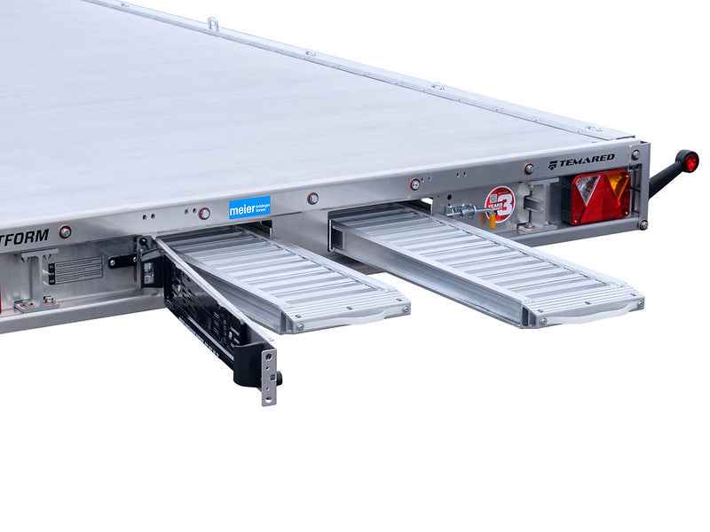 Temared Aluminium-Anhänger, MAXIMALE NUTZLAST, Auffahrrampen und Seilwinde