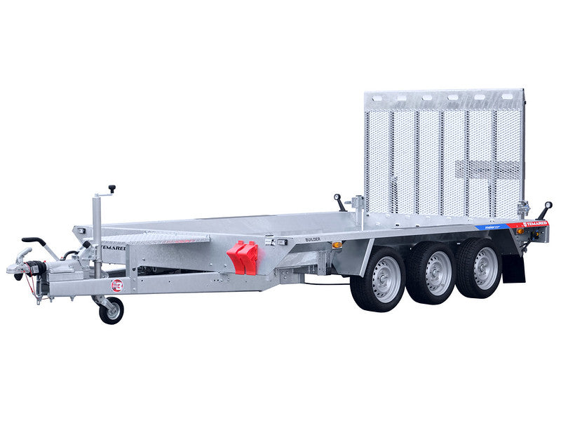 Temared Baumaschinentransporter Typ BUILDER 3500 kg, 3-Achsig, mit Überfahrwand