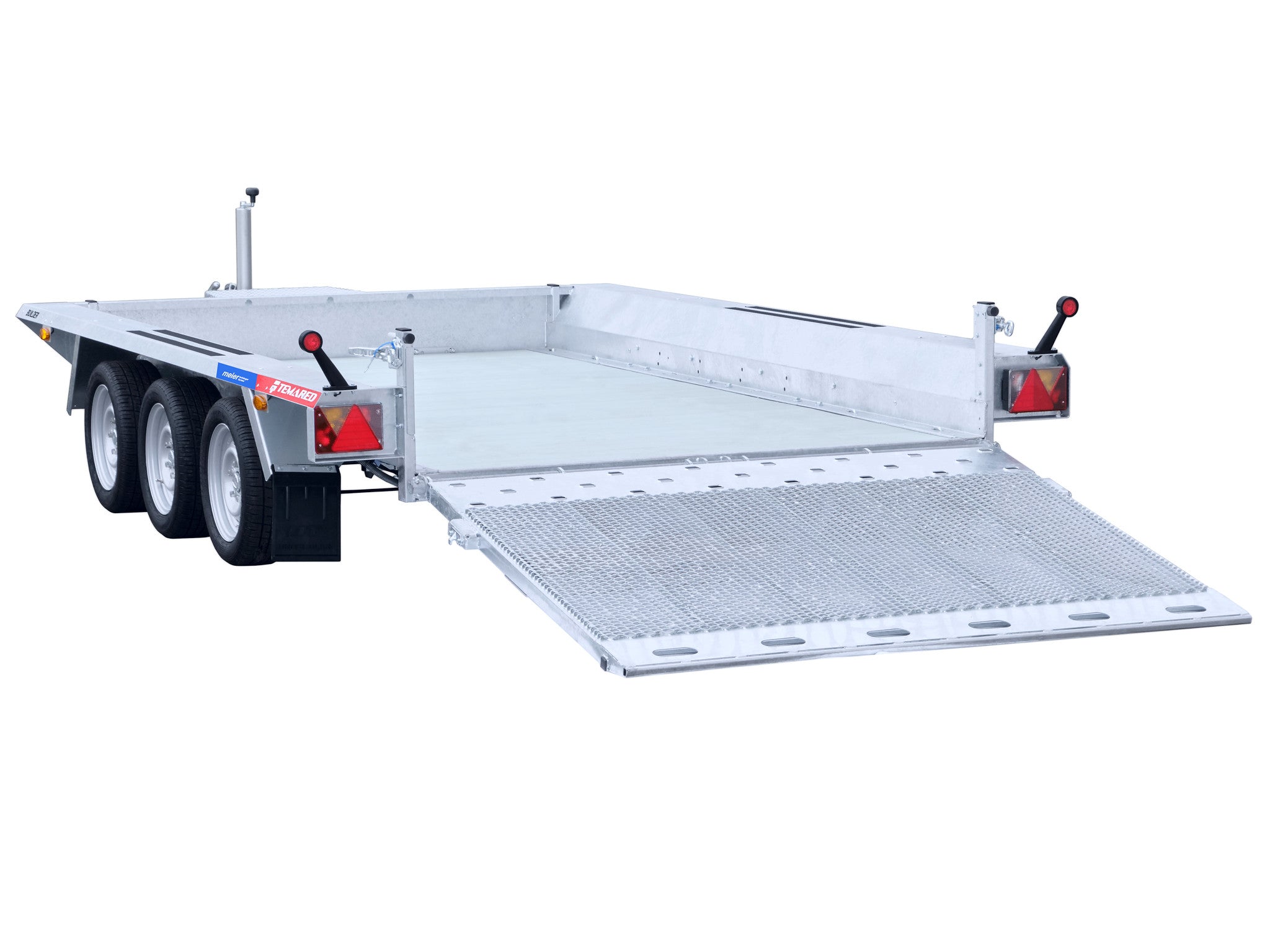 Temared Baumaschinentransporter Typ BUILDER 3500 kg, 3-Achsig, mit Überfahrwand 1