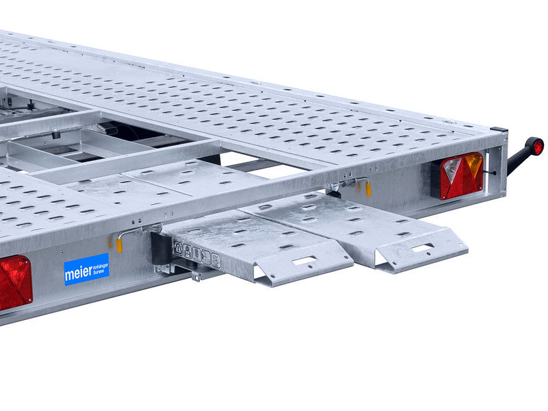 Temared Fahrzeugtransportanhänger Typ CARKEEPER NEW, kippbar mit Auffahrrampen und Standschienen
