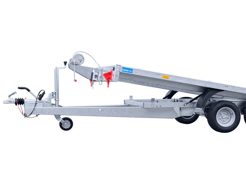 Temared Fahrzeugtransportanhänger Typ CARKEEPER NEW, kippbar mit Auffahrrampen und Standschienen