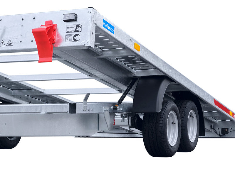 Temared Fahrzeugtransportanhänger Typ CARKEEPER NEW, kippbar mit Auffahrrampen und Standschienen